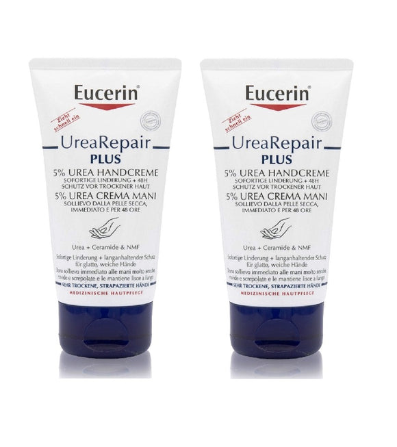 2xPack Eucerin UreaRepair 5% Urea Hand Cream - 150 ml