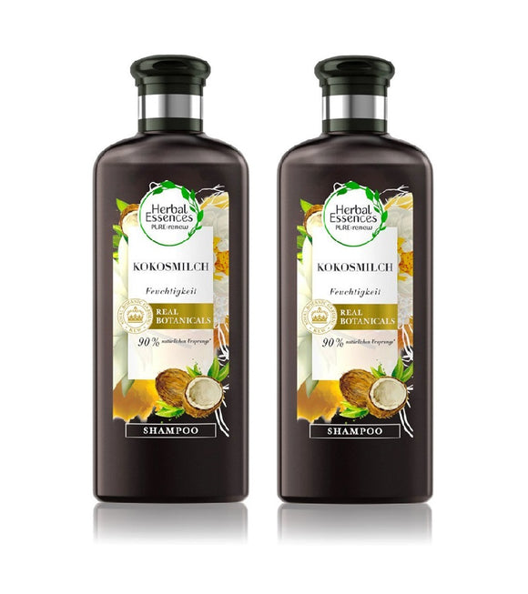 2xPack Herbal Essences Coconut Milk Hair Shampoo - 500 ml