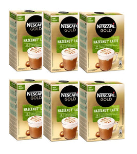 6xPack Nescafe Hazelnut Latte Instant Coffee - 48 Bags