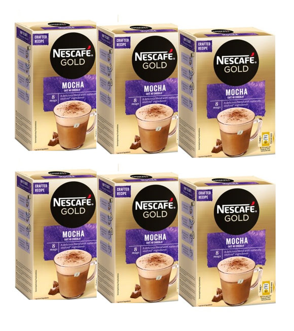 6xPack Nescafe Mocha Cafe Au Chocolat Instant Coffee - 48 Bags