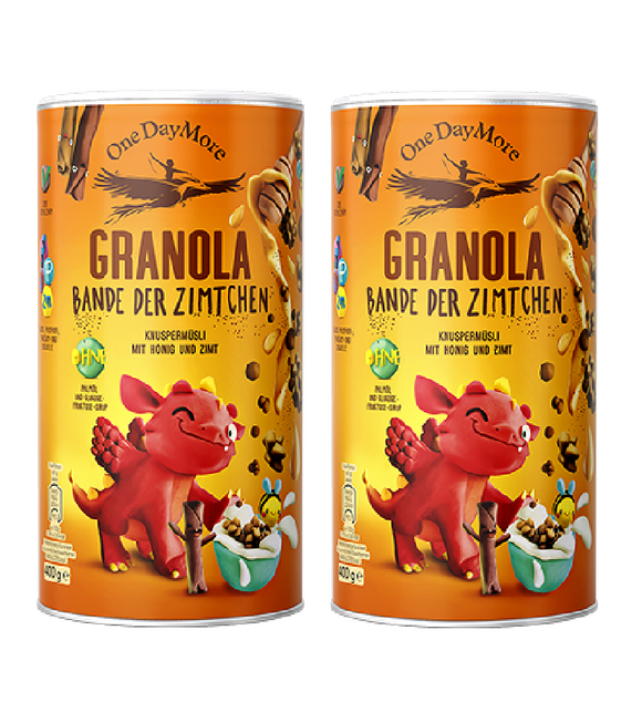 2xPack OneDayMore Kids Granola Bunch of Cinnamon - 800 kg