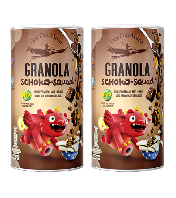 2xPack OneDayMore Kids Granola Chocolate Squad - 800 kg