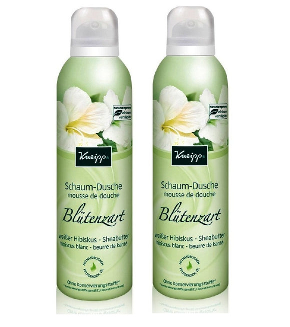 2xPack Kneipp 'Delicate Flowers' White Hibiscus & Shea Butter Shower Foam - 400 ml