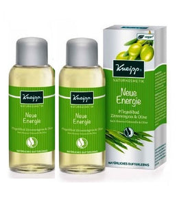2xPack Kneipp 'New Energy' Lemongrass & Olive Bath Oil - 200 ml
