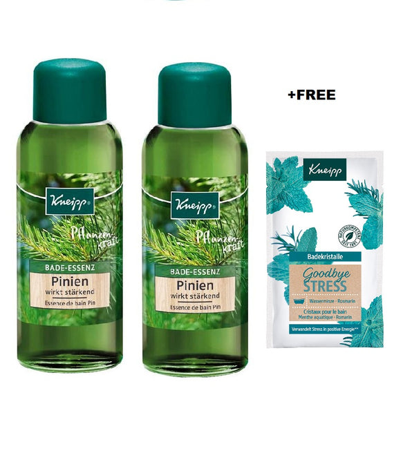 2xPack Kneipp 'Power of Pine Essence' Bath Oil +FREE Kneipp Bath Crystals Goodbye Stress 60g