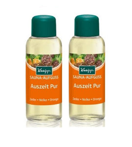 2xPack Kneipp Time-Out Pure Cedar-Carnation-Orange Sauna Infusion - 200 ml - Special Offer