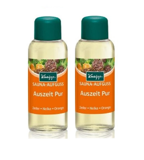 2xPack Kneipp Time-Out Pure Cedar-Carnation-Orange Sauna Infusion - 200 ml - Special Offer