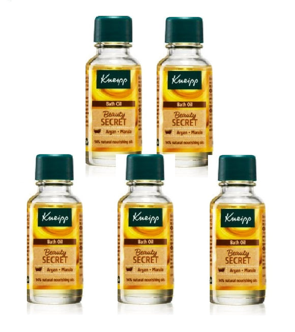 5xPack Kneipp Beauty Secret Argan & Marula Bath Oils  - 100 ml