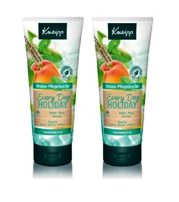 2xPack Kneipp Every Day Holiday Apricot - Mint - Menthol Shower Gel - 400 ml