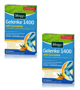 2xPack Kneipp Joints (Gelenk) 1400 with Turmeric Tablets - 80 Pcs