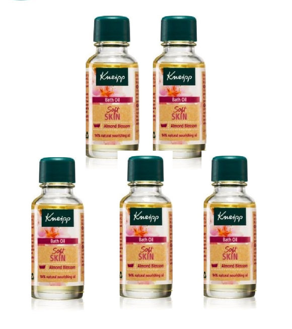 5xPack Kneipp Soft Skin Almond Blossom Bath Oils  - 100 ml