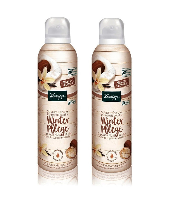 2xPack Kneipp Winter Care Cupuacu Nut - Vanilla Shower Foam for Men and Women - 400 ml