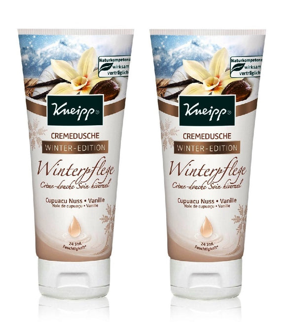 2xPack Kneipp Winter Care Cupuacu Nut - Vanilla Shower Cream for Men and Women - 400 ml