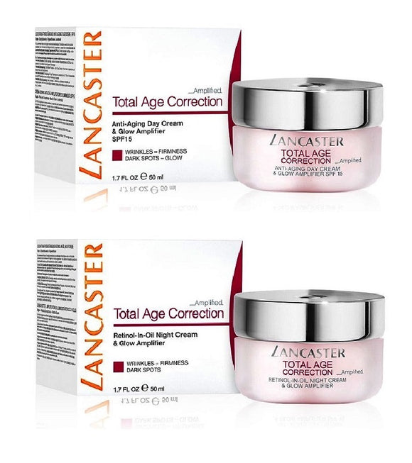 Lancaster Total Age Correction Amplified Day & Retinol-in-Oil Night Cream Set - 100 ml