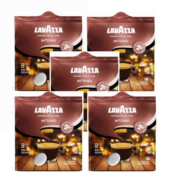 5xPack LAVAZZA Intenso Coffee Pads for Senseo Machines - 90 Pads