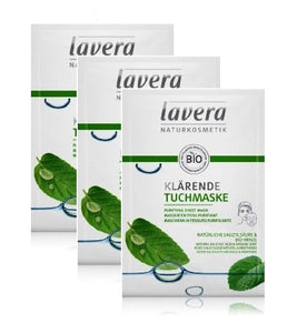 3xPack Lavera Organic Clarifying Sheet Masks