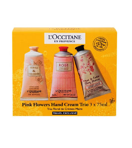 L'Occitane Pink Flowers Hand Cream Trio - 225 ml