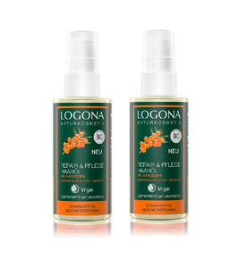 2xPack Logona Organic Sea Buckthorn Repair & Care Hair Oil - 150 ml