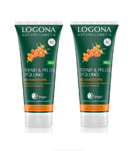 2xPack Logona Organic Sea Buckthorn Repair & Care Hair Conditioner - 400 ml