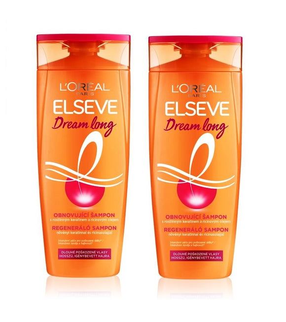 2xPack L'Oréal Paris Elseve Dream Long Renewing Shampoo - 800 ml