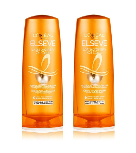 2xPack L'Oréal Paris Elseve Extraordinary Oil Coconut Nourishing Balm For Normal to Dry Hair - 800 ml