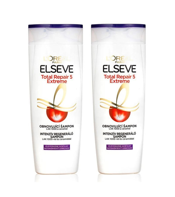 2xPack L'Oréal Paris Elseve Total Repair Extreme Renewing Shampoo for Dry and Damaged Hair - 800 ml