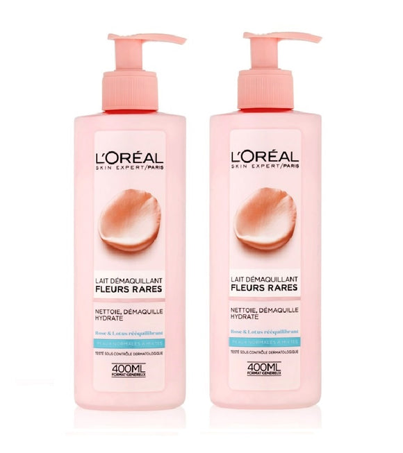 2xPack L'Oréal Paris Precious Flowers Make-up Removal Milk for Normal to Combination Skin - 800 ml