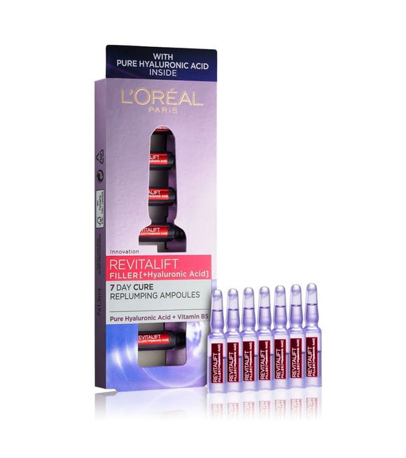 L'Oréal Paris Revitalift Filler Hyaluronic Acid Serum in Ampoules - 7 x 1.3 ml