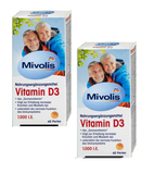 2x Packs Mivolis Vitamin D3 Pearls - 120 Pcs