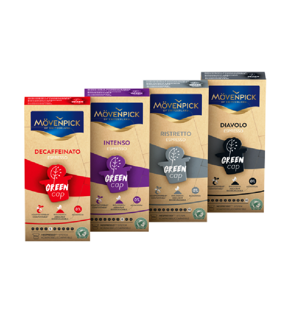 MÖVENPICK ESPRESSO Coffee Capsules GREEN CAP 4-Varieties Pack