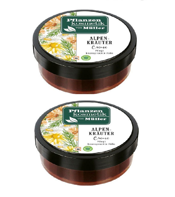 2xPack Müller Plant Cosmetic Alpine Herbs Cream - 200 ml