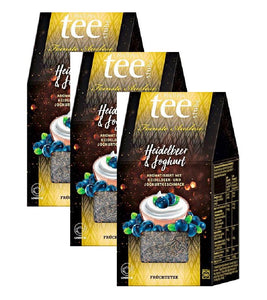 3xPack Müllers Teestube Blueberries & Yoghurt Herbal Fruit Loose Tea - 240 g