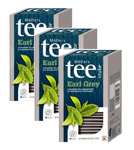 3xPack Müllers Teestube Earl Grey Black Tea Bags  - 60 Bags