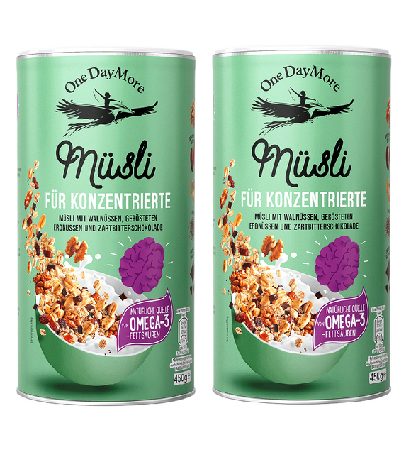 2xPack OneDayMore Muesli for Concentration - 900 g