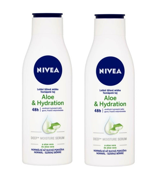 2xPack Nivea Hydration Light Body Lotion with Aloe Vera - 500 ml