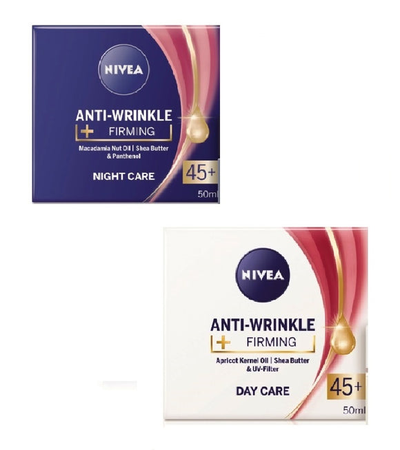 2xPack Nivea Anti-Wrinkle Firiming Day & Night Cream Set 45+ - 100 ml