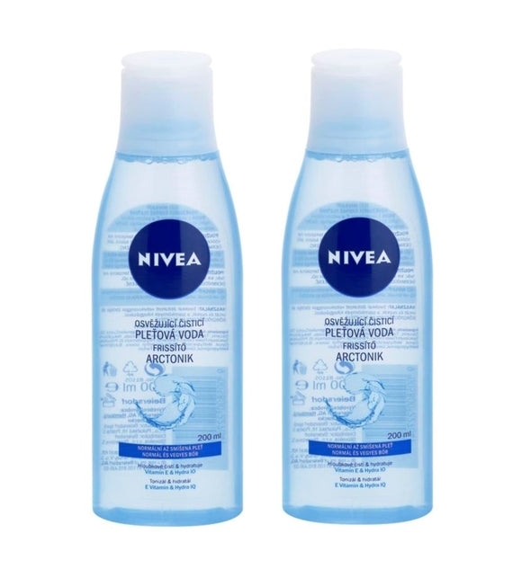 2xPacks Nivea Aqua Effect Cleansing Water for Normal and Combination Skin - 400 ml