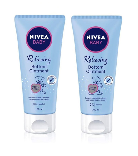 2xPack Nivea Baby Relieving Bottom Ointment against Soreness - 200 ml