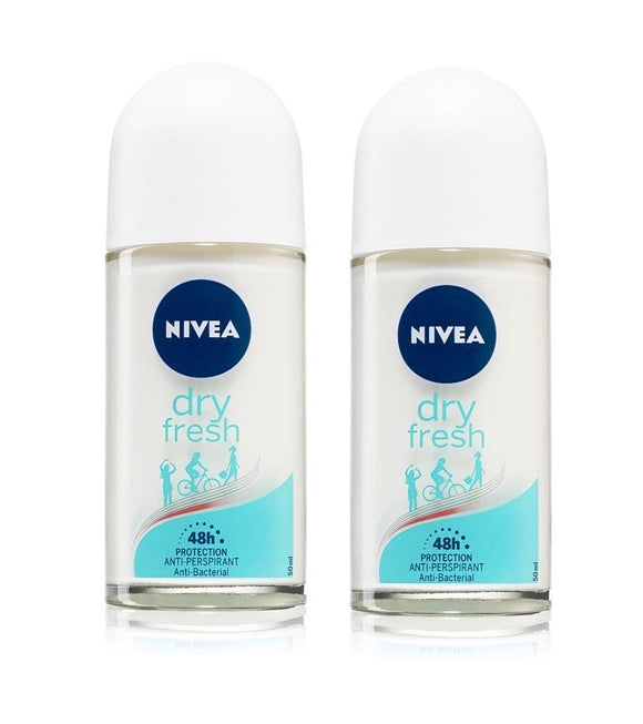2xPack Nivea Dry Fresh Antiperspirant Deodorant Roll on 48 hours - 50 ml