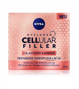 NIVEA Hyaluron Cellular Filler + Elasticity & Contour SPF 30 Day Cream for Women - 50 ml