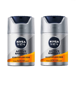 2xPack Nivea Men Active Energy Face Care Cream - 100 ml