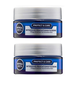 2xPack Nivea Men Protect & Care Intensive, Hydrating Cream for Dry Skin -100 ml