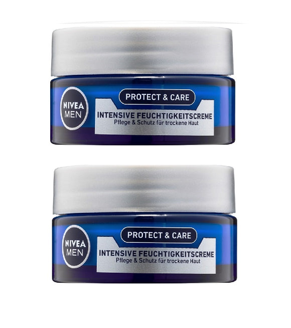 2xPack Nivea Men Protect & Care Intensive, Hydrating Cream for Dry Skin -100 ml