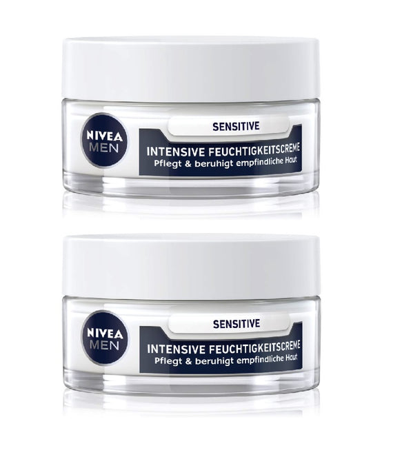 2xPack Nivea Men Sensitive Intense Moisturizing Cream -100 ml
