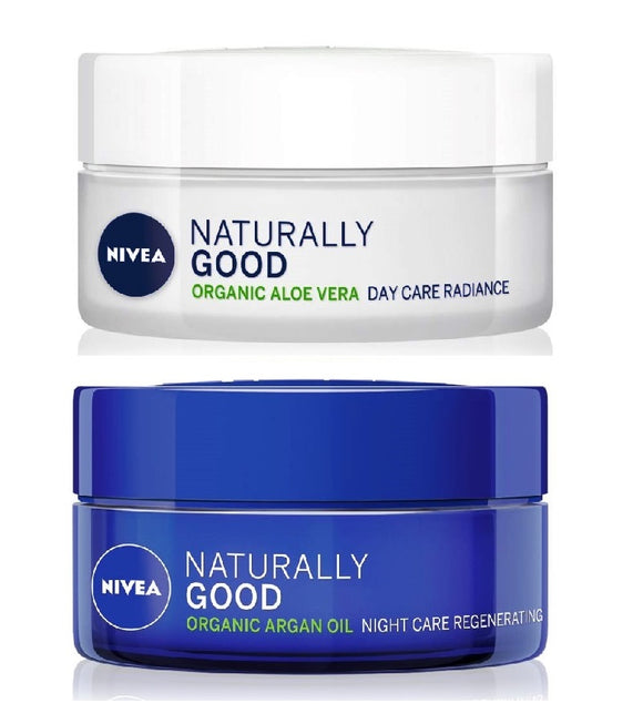 NIVEA Naturally Good Day and Night Cream Set - 100 ml
