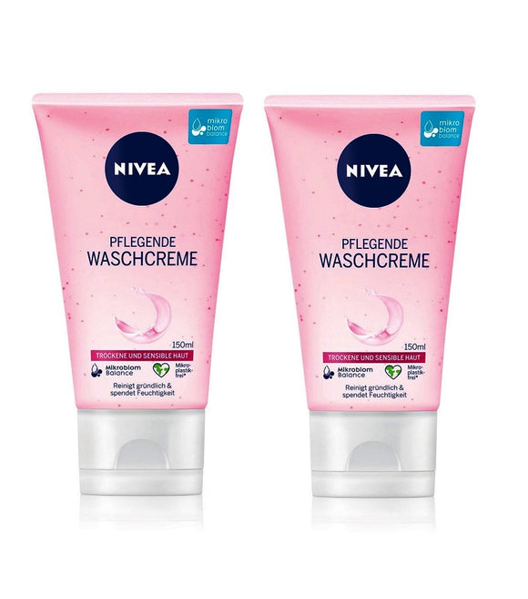 2xPack NIVEA Nourishing Wash Cream for Dry and Sensitive Skin - 300 ml
