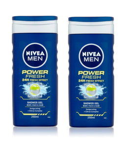 2xPack NIVEA MEN Power Fresh Shower Gels - 500 ml