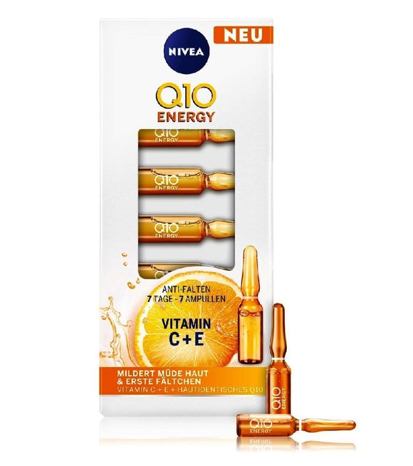 NIVEA Q10 Energy Anti-wrinkle Ampoules for Women - 7 ml