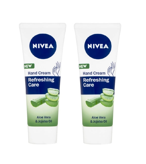 2xPack Nivea Soothing Care Hand Cream with Jojoba and Aloe Vera - 150 ml