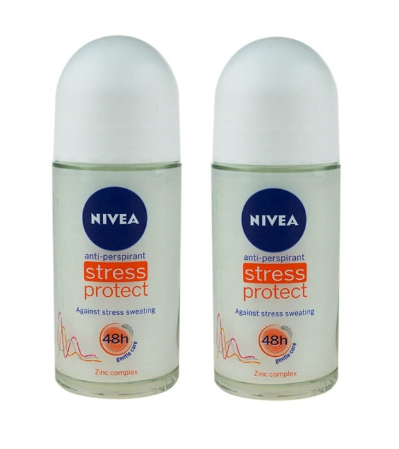 2xPack Nivea Stress Protect Antiperspirant Roll-on Deodorant - 100 ml